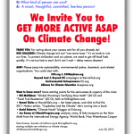 "We Invite You to GET MORE ACTIVE ASAP on Climate Change"